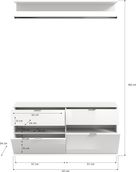 Actual product image Xonox Home Projekt X (121 x 34 x 62 cm)