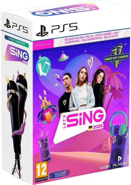 Produktbild Plaion Let's Sing 2025 German Version (+ 2 Mics) (PS5, DE)