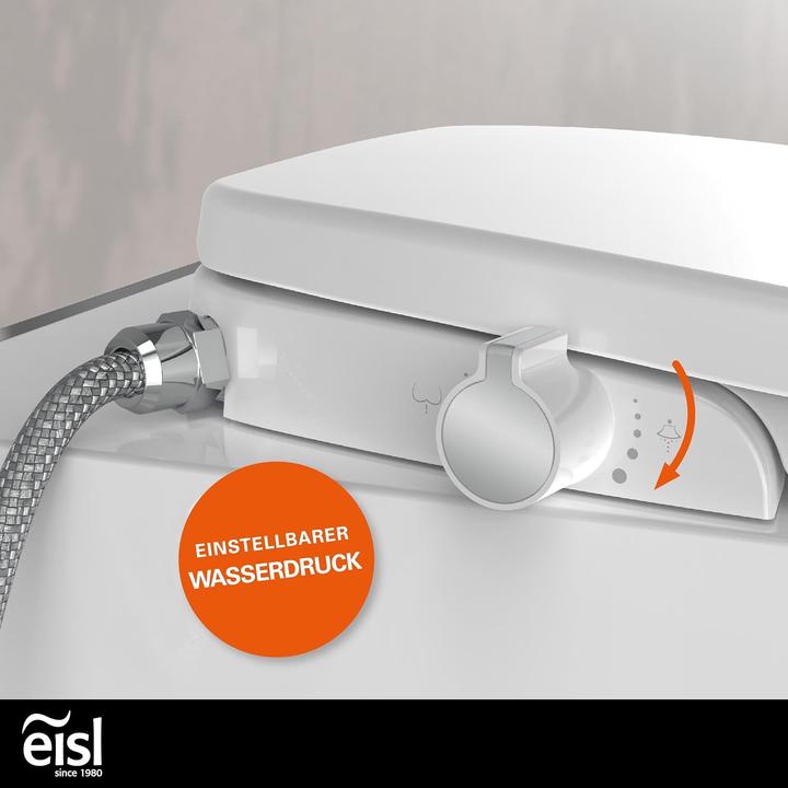 Actual product image Eisl WC seat Shower toilet attachment Soft-close mechanism Quick Release EDDW01 White
