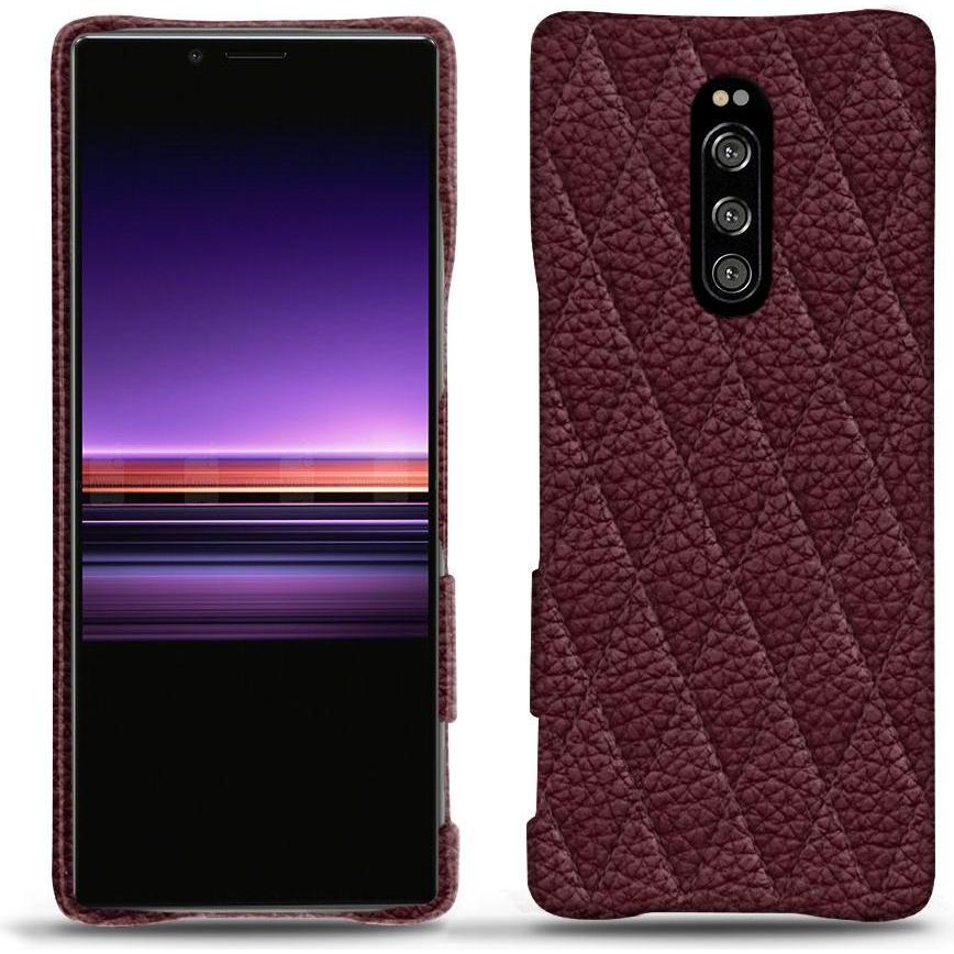 Noreve Lederschutzhülle (Sony Xperia 1), Smartphone Hülle, Violett