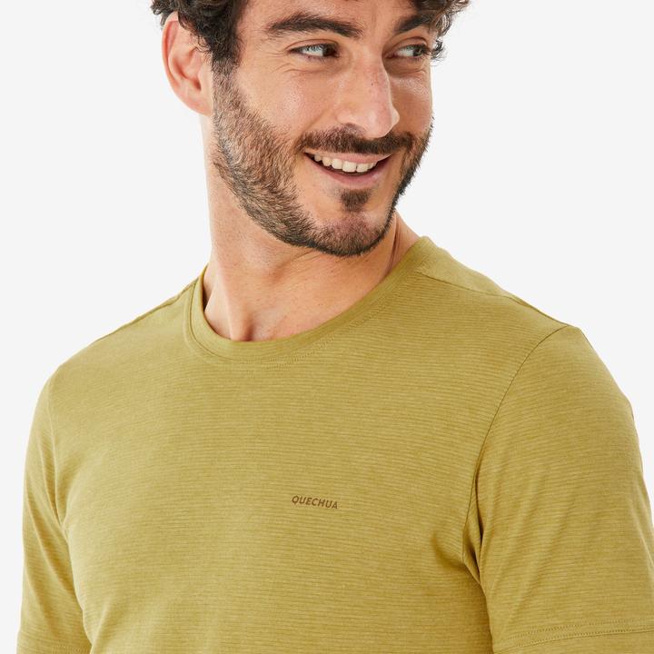 Actual product image Quechua Wandershirt Herren kurzarm - NH500 Fresh khaki (L)
