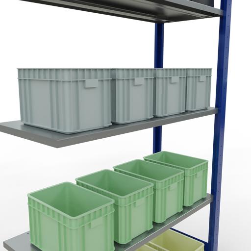 Image du produit Schulte Lagertechnik Système d'assemblage de rayonnages MULTIplus85 avec traverses de longueur