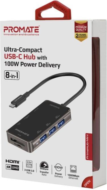 Immagine prodotto ProMate PrimeHub Mini (USB-C, 8 porte)