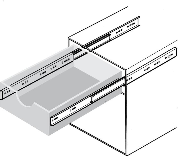 Image du produit Accuride Coulisse à billes à sortie totale