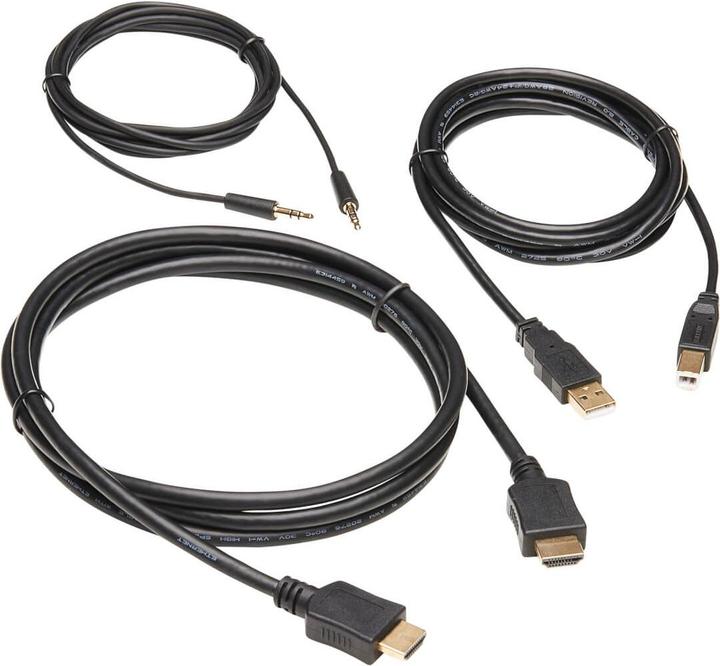 Actual product image Eaton HDMI KVM Cable Kit - 4K HDMI USB 2.0 3.5mm Audio M/M Black 6 ft. 1.83m