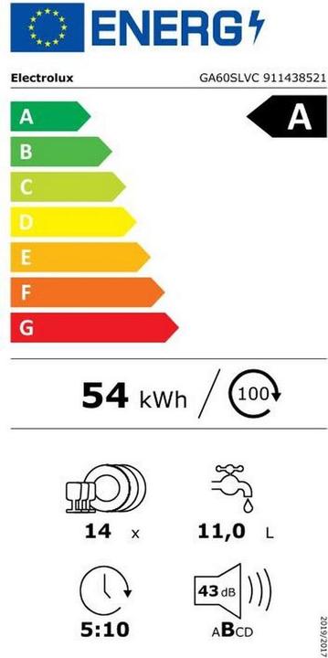 Etichetta energetica Electrolux GA60SLVC