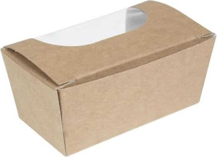 Actual product image ColPac Compostable Kraft Small Pie Boxes with Window, Pack of 500