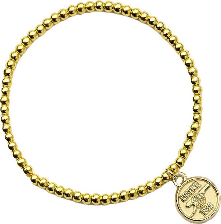Arsenal FC Perlenbesetzt Armband Goldfarben lackiert (100% synthetisches Material)