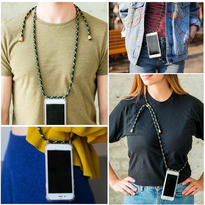 Actual product image PhoneLook Cover rubber transparent with rope (Apple iPhone 16 Pro Max)