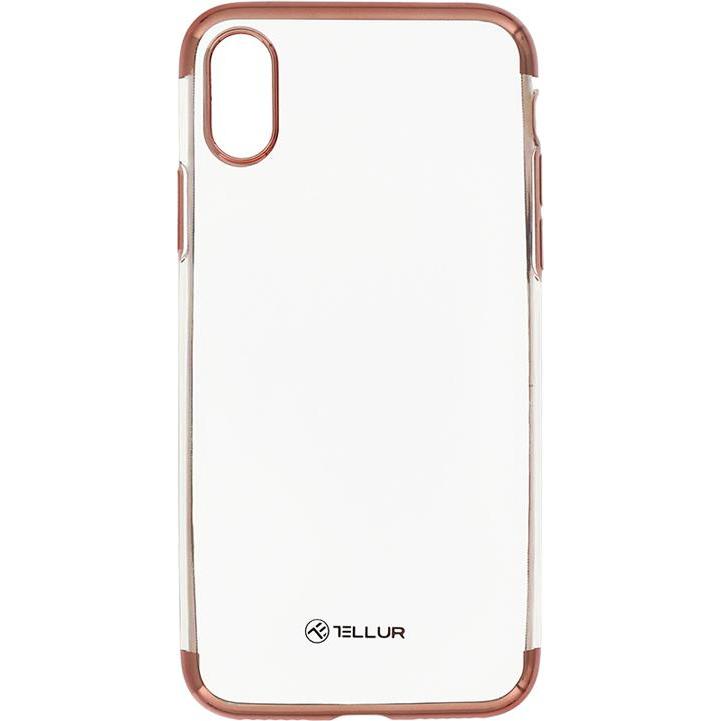 Tellur Cover Silicone Electroplated for iPhone X/XS rose gold (Apple iPhone X), Smartphone Hülle, Rosa