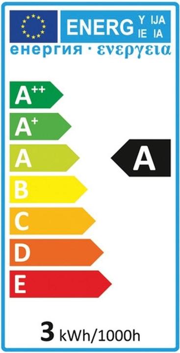 Energie-Label Hansa Energiesparleuchtmittel für Tischleuchte Sydney 3W/12V T1 (150 lm)
