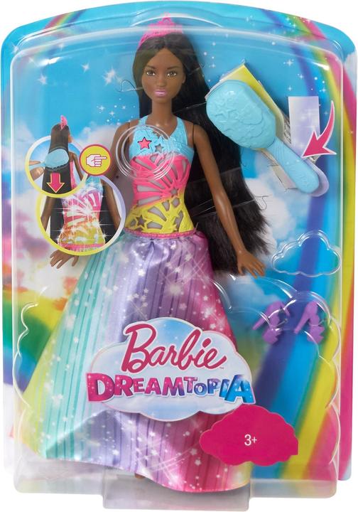 Produktbild Barbie Dreamtopia Regenbogen-Königreich Magische Haarspiel-Prinzessin (brünett)