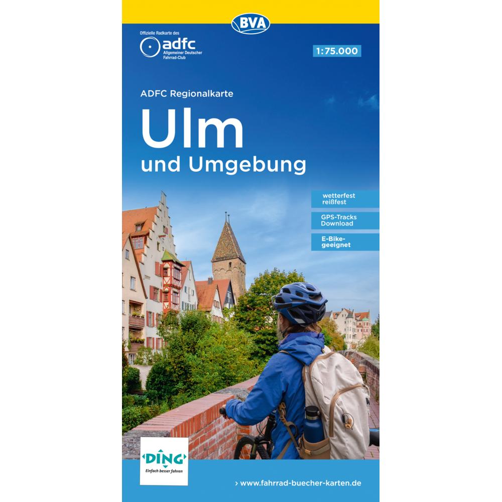ADFC-Regionalkarte Ulm und Umgebung, 1:, Landkarte