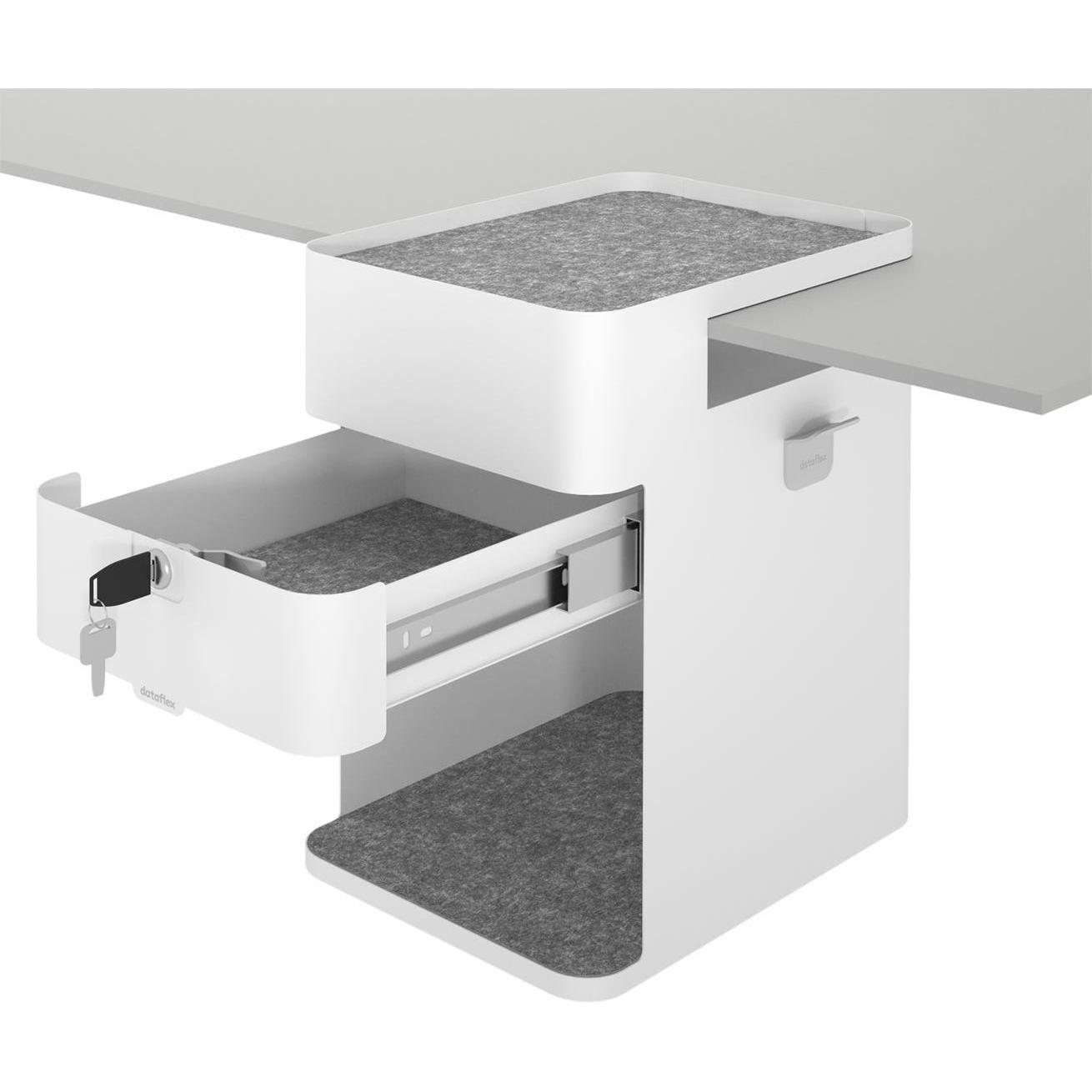 Dataflex, Cassettiera ufficio, Armadietto sottotavolo Bento Desktop Locker 500 con morsetto da tavolo (45.500), c...
