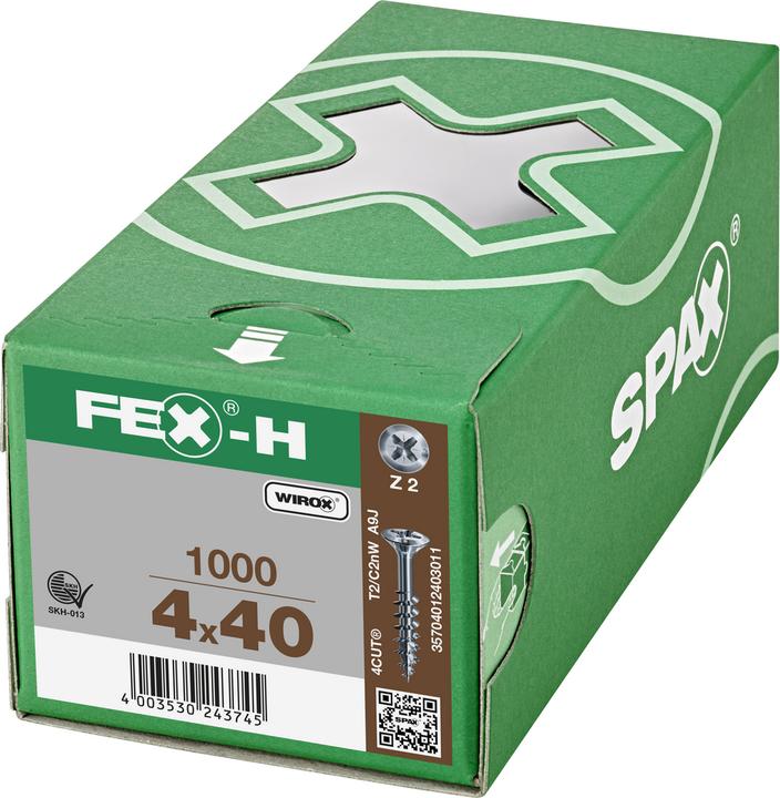 Actual product image Spax Fex-H Br Cross Recess Z2 Partial Thread Wirox (1000 Screws per piece)