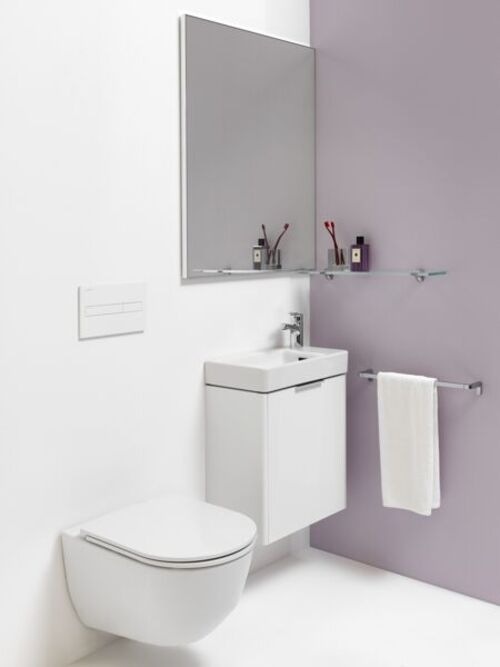 Actual product image Laufen Hand-rinse basin Pro S compact 48 x 28 cm white H8159540001041 (280 mm, 480 mm)