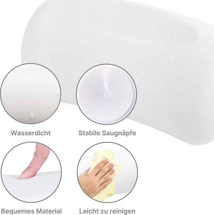 Produktbild Hermex Badewannenkissen (25 x 13 x 3 cm)