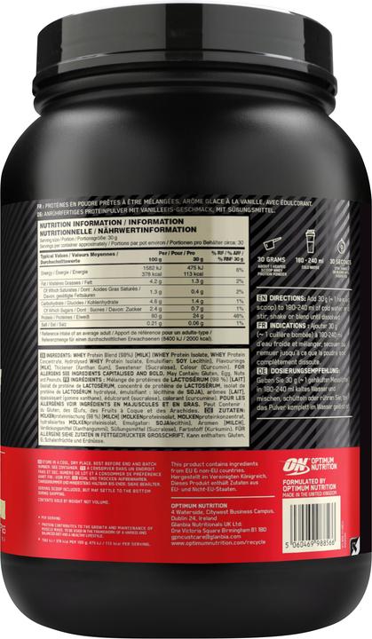 Actual product image Optimum Nutrition 100 Whey Gold Standard (Vanilla, 1 x, 900 g)