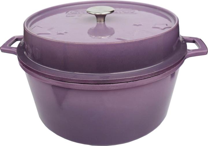 Actual product image Grillfürst Dutch Oven without feet - enamelled - DO9 - purple