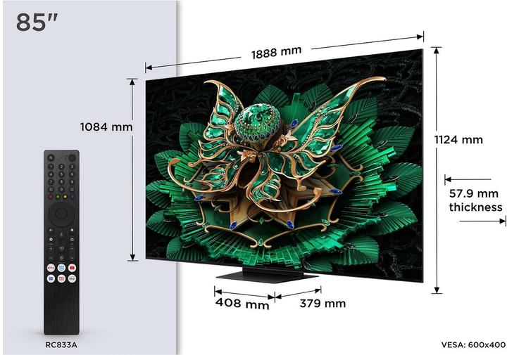 Produktbild TCL 85C7K (85", Mini-LED, QLED, 4K, 2025)