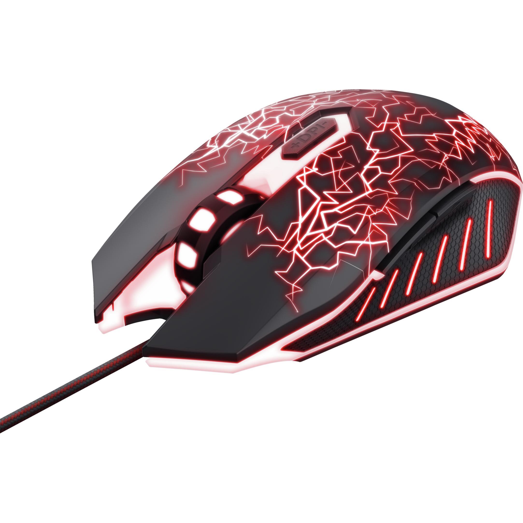 Trust GXT105X IZZA MOUSE (Kabelgebunden), Maus, Schwarz
