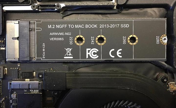 Produktbild PowerGuard M.2 zu Apple MacBook SSD Adapter