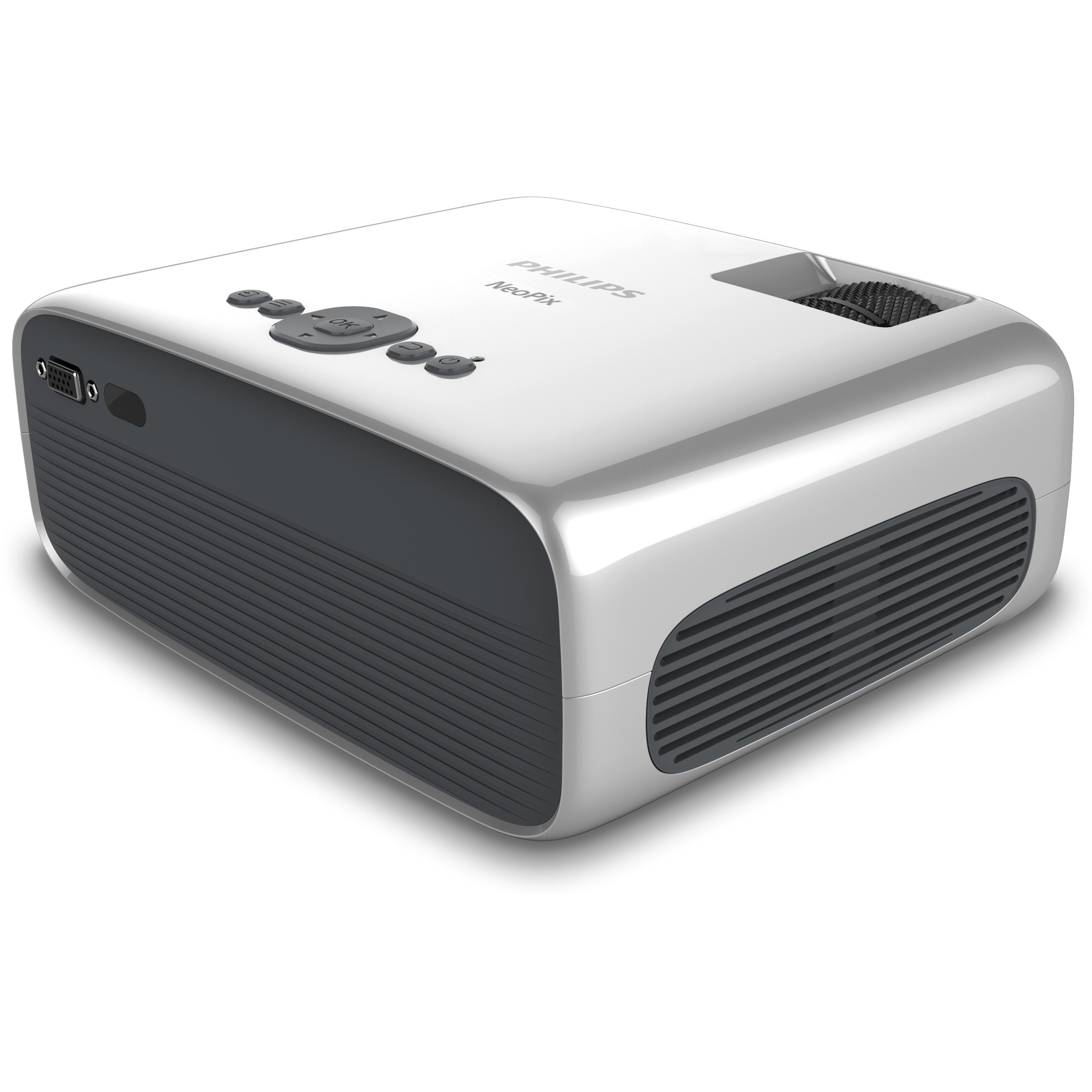 Philips NeoPix Ultra One Plus (Full HD, 1.4:1), Beamer, Silber