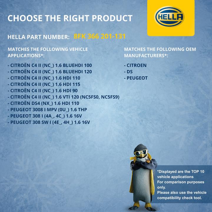 Produktbild Hella 8FK 366 201-131 Klimakompressor