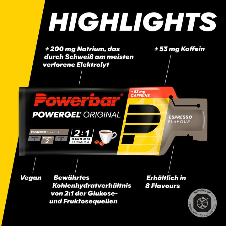 Image du produit Powerbar PowerGel Original (Expresso, Caféine, 24 pcs, 984 g)