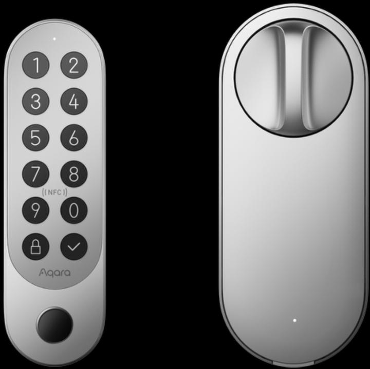 Immagine prodotto Aqara Smart Lock U200 Argento, EL-D02E (Impronta, Combinazione numerica elettronica, Bluetooth, Chiave, Scheda chiave, Smartphone)