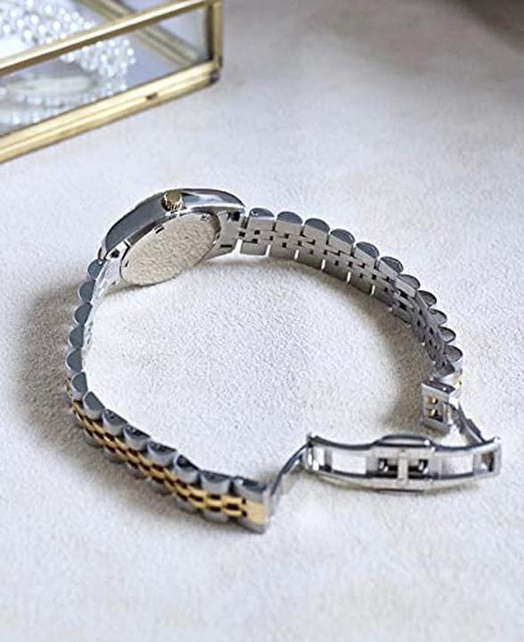 Actual product image Jacques du Manoir Inspiration Analog Quartz Watch with Two-Tone Stainless Steel Bracelet (Analogue wristwatch, Swiss made, 26 mm)