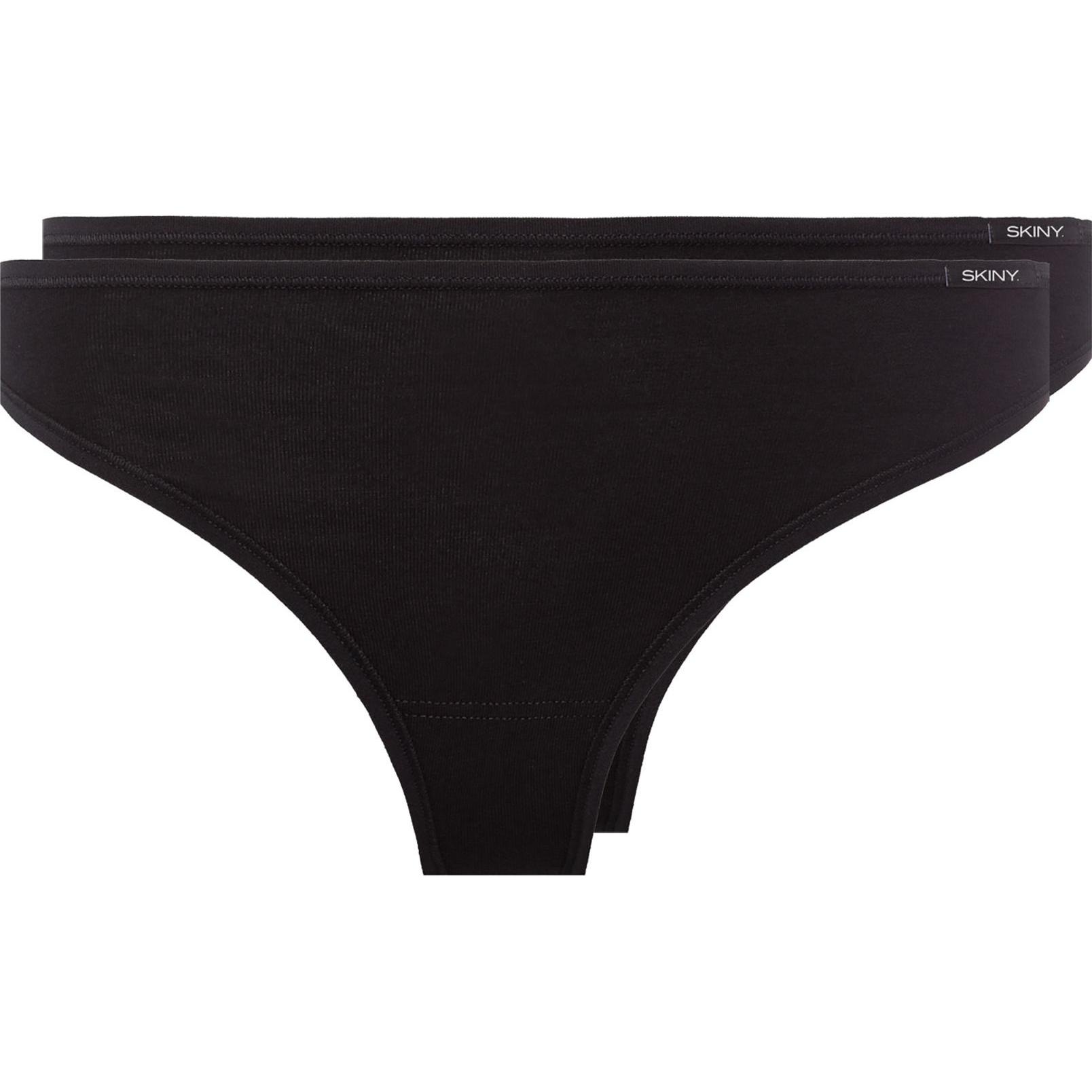 Skiny, Damen, Unterhosen, Advantage Cotton, Schwarz, (36, 2er Pack)