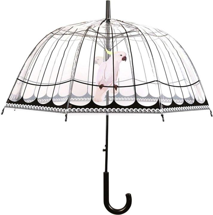 Produktbild Esschert Design Schirm Vogelkäfig Rosa/Schwarz/Transparent
