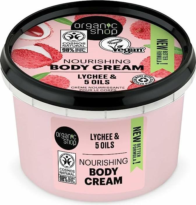 Actual product image Organic Shop Body Cream Pink Lychee Lychee 5 Oils 250ml, Lavender, 250 ml (Body cream, 250 ml)