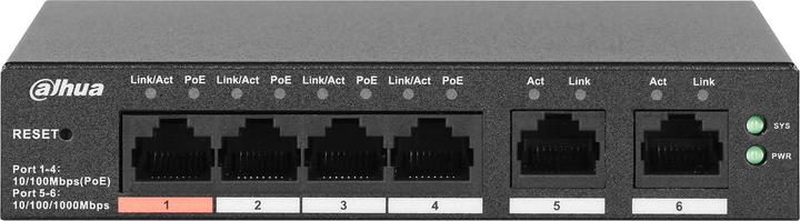Produktbild Dahua Switch||CS4006-4ET-60|Type L2|Desktop/pedestal|PoE ports 4|CS4006-4ET-60 (6 Ports)