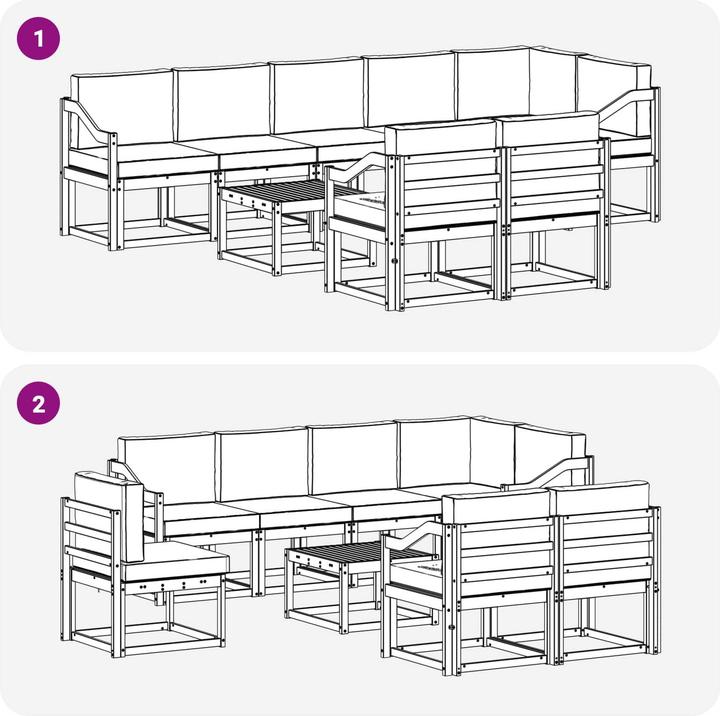 Produktbild vidaXL Outdoor-Sofa