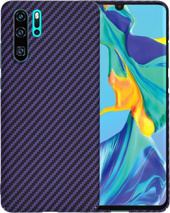 Actual product image Techsuit - Carbonite FiberShell - Huawei P30 Pro / P30 Pro New Edition - Purple (Huawei P30 Pro New Edition, Huawei P30 Pro)