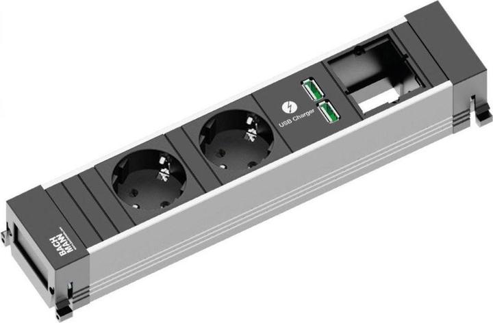 Produktbild Bachmann POWER FRAME Medium 2x Schutzkontakt 1x USB Charger 1x ABD (5 x, CEE 7/3, 0.20 m)