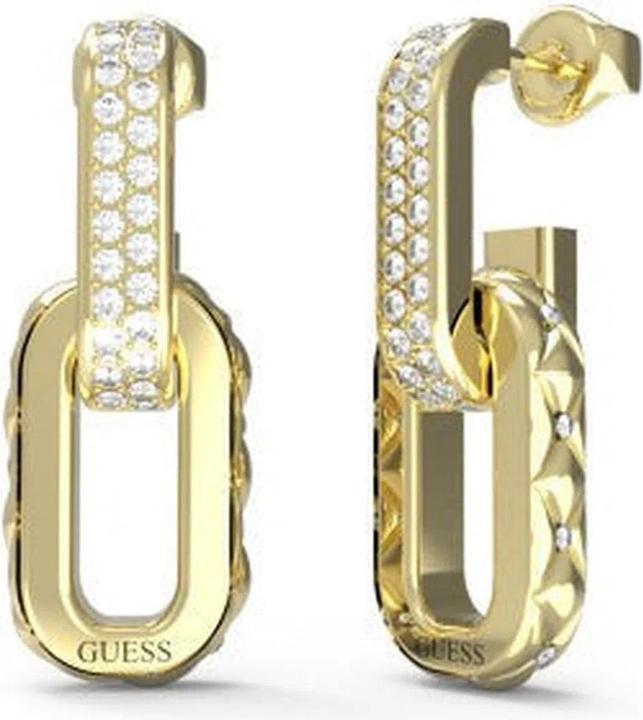 Produktbild Guess 30MM MATELASSE PAVE DBL LINK EA Ohrringe (Edelstahl)