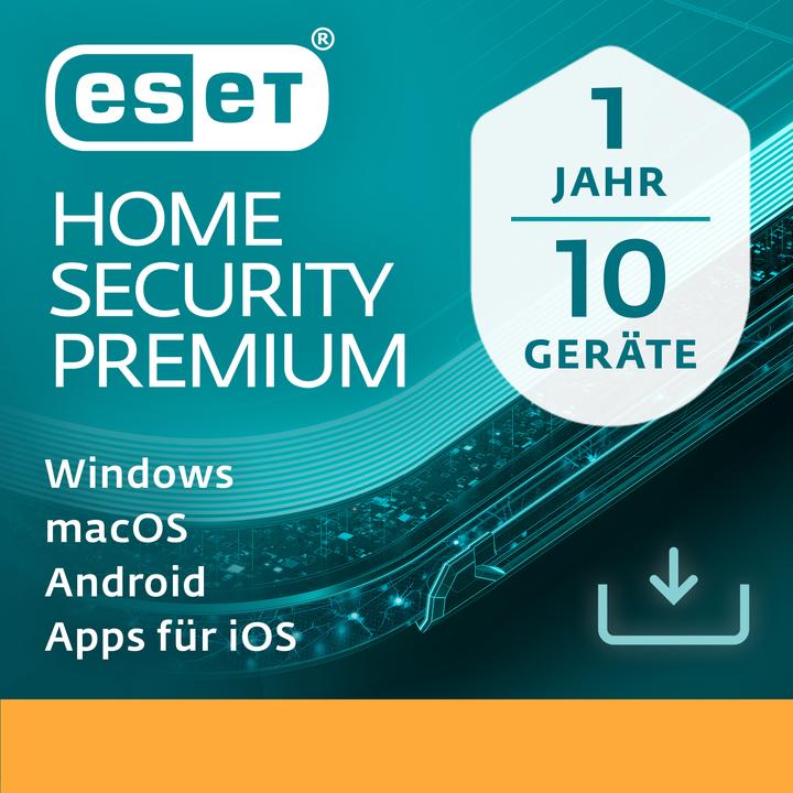 Produktbild ESET Home Security Premium 10U 1Y Download Code (1 User, 10 Geräte/User, 12 Monate)