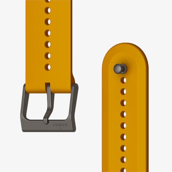 Suunto Urban 7 Silicone Strap Ochre S (22 mm, Silikon, Urban 7, 9 Peak, 5 Peak), Uhrenarmband, Gelb