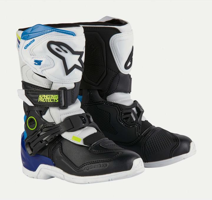 Actual product image Alpinestars Boots Tech 3s Kids Wht/Bl 10 (Boys, 28)
