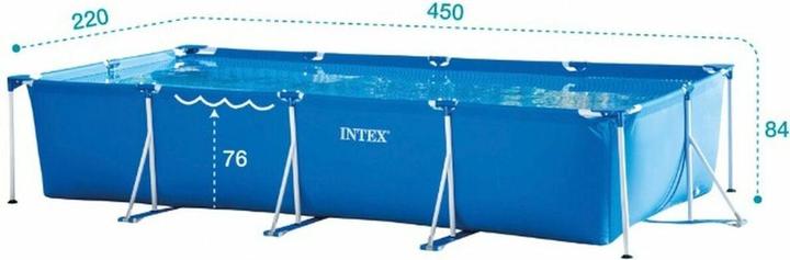 Actual product image Intex 4.5M X 2.2M X 0.84M RECTANGULAR FRAME POOL SET (450 x 220 x 84 cm)