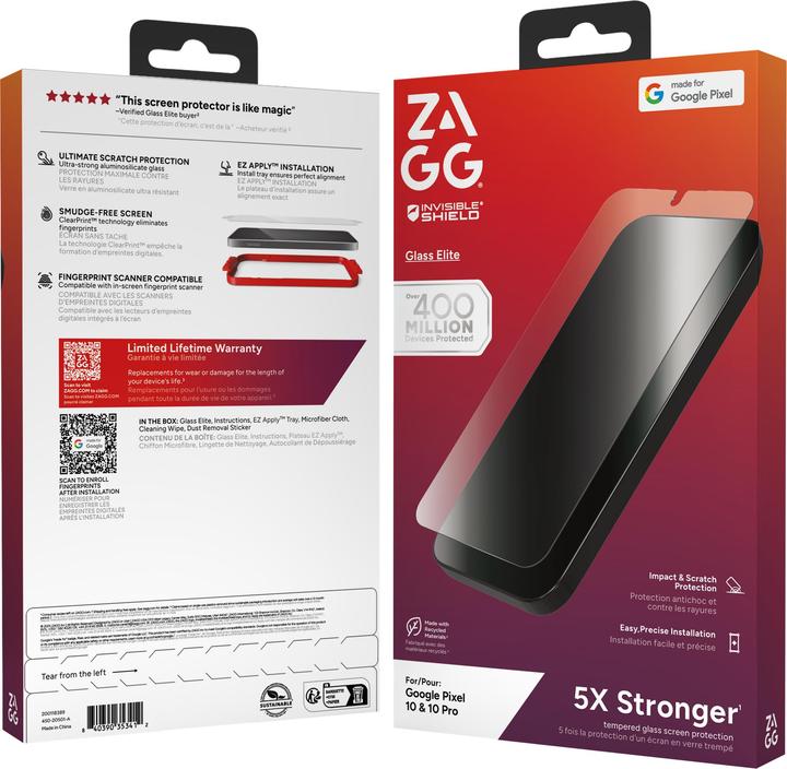 Produktbild Zagg Glass Elite (1 Stk., Google Pixel 10, Google Pixel 10 Pro)