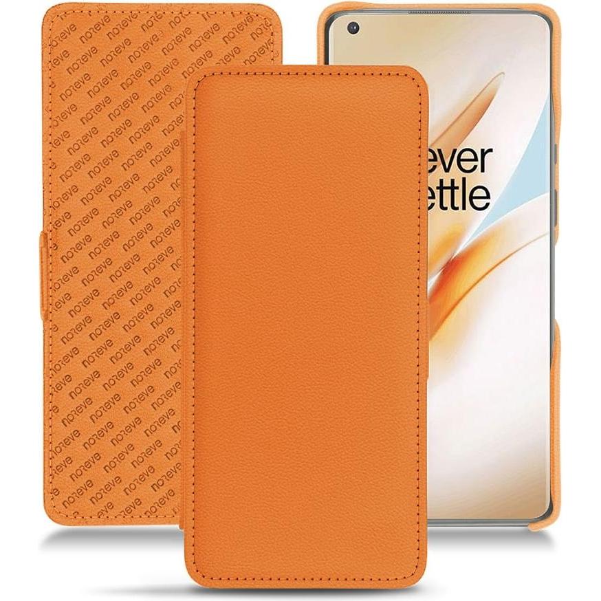 Noreve Lederschutzhülle horizontal (OnePlus 8 Pro), Smartphone Hülle, Orange