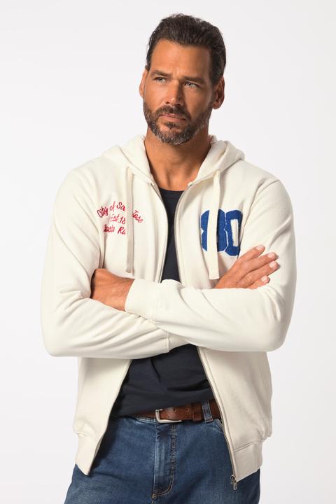 Immagine prodotto JP1880 Giacca con cappuccio, zip, applicazioni e tasca a marsupio, fino alla tg. 8XL (4XL)