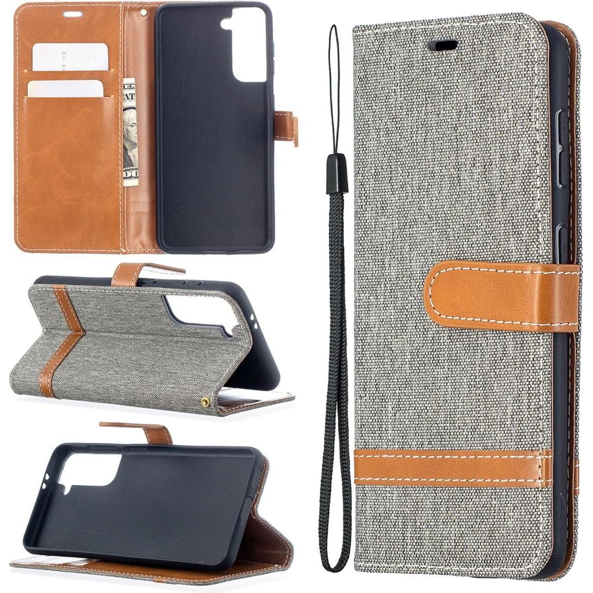 König Design Hülle Handy Schutz für Samsung Galaxy S21 Case Cover Tasche Wallet Etui Bumper (Samsung Galaxy S21+), Smart...