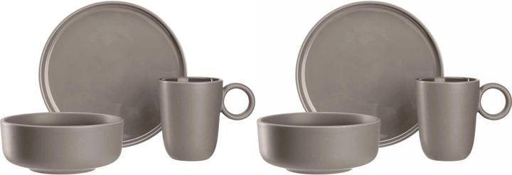 Leonardo Service de table Roma 6 pièces, Taupe (6 pcs)