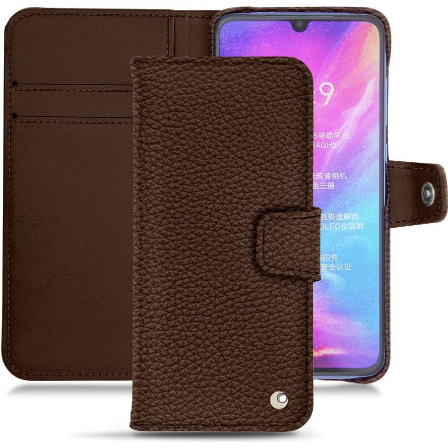 Noreve Lederschutzhülle Wallet (Xiaomi Mi 9), Smartphone Hülle, Braun