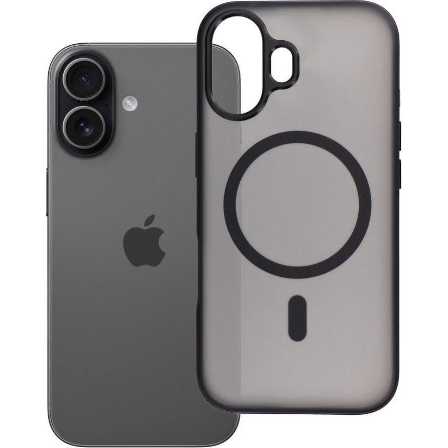 OEM Back panel cover Case for iPhone 17 Flexline Mag Cover compatible MagSafe black (Apple iPhone 17), Cover smartphone, Nero